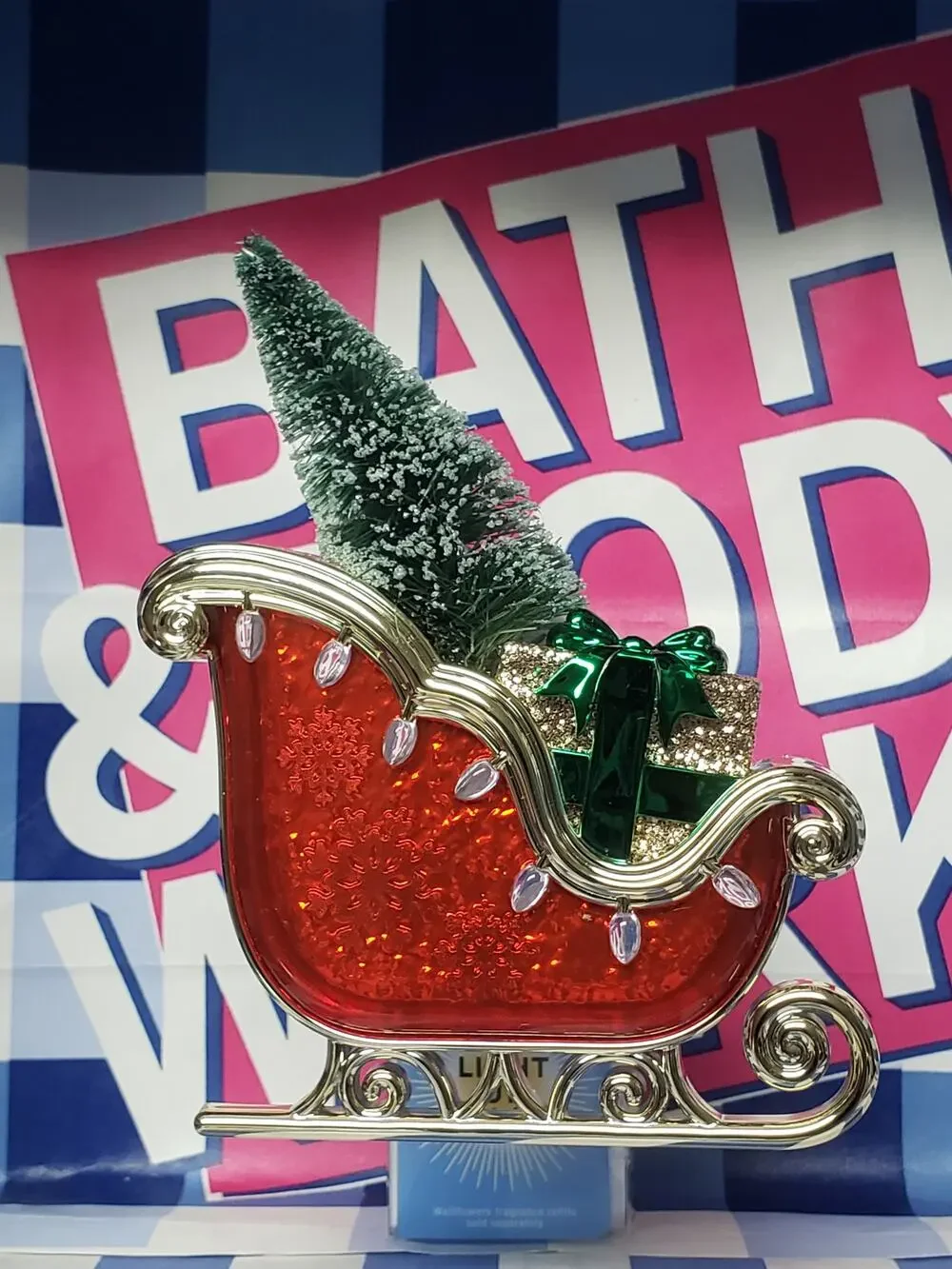BBW Holiday Sleigh Night Light Fragrance Wallflowers Plug In Home Scent Decor